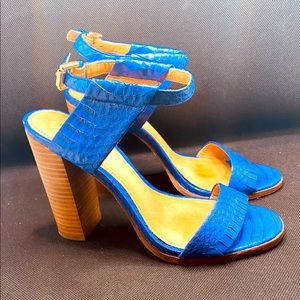 Coach blue snakeskin heels size 7